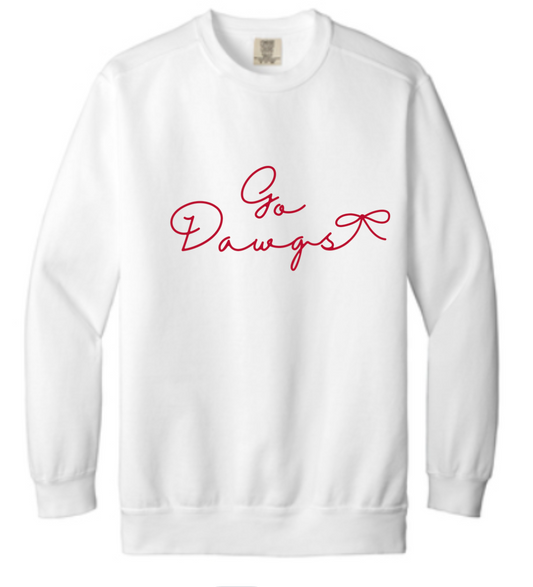 "Go Dawgs" Comfort Colors Crewneck Sweatshirt